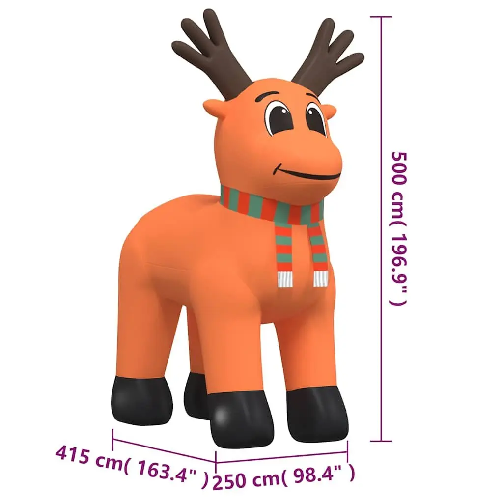 Inflatable Reindeer Oxford Fabric 500cm with LED Lights