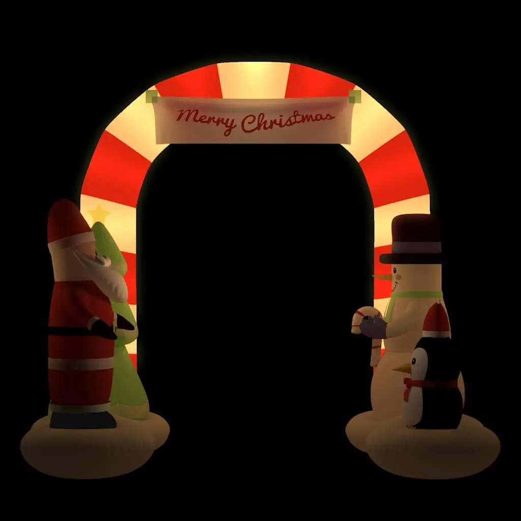 Christmas Inflatable Arch Gate Decoration with Santa & Snowman