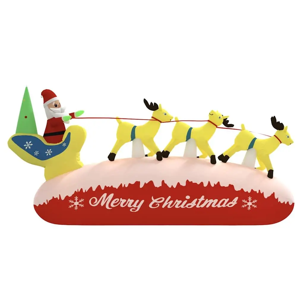Inflatable Yard Decoration Oxford Fabric 145cm Santa Reindeer with LED Lights