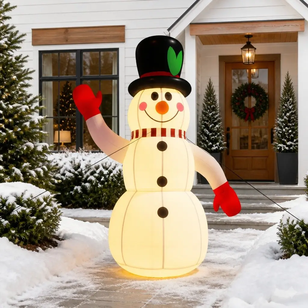 300cm Inflatable Snowman Decoration with LED Lights