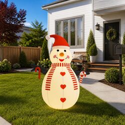 250 cm Inflatable Snowman Decoration with LED Lights