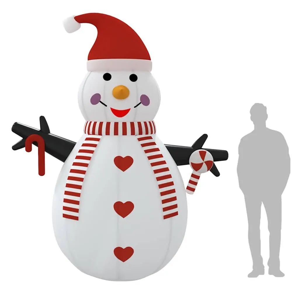 300 cm Inflatable Snowman with LED Lights for Christmas