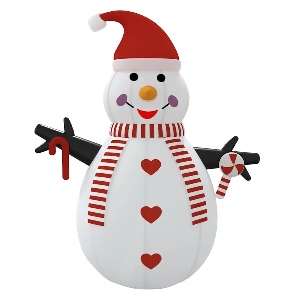 300 cm Inflatable Snowman with LED Lights for Christmas