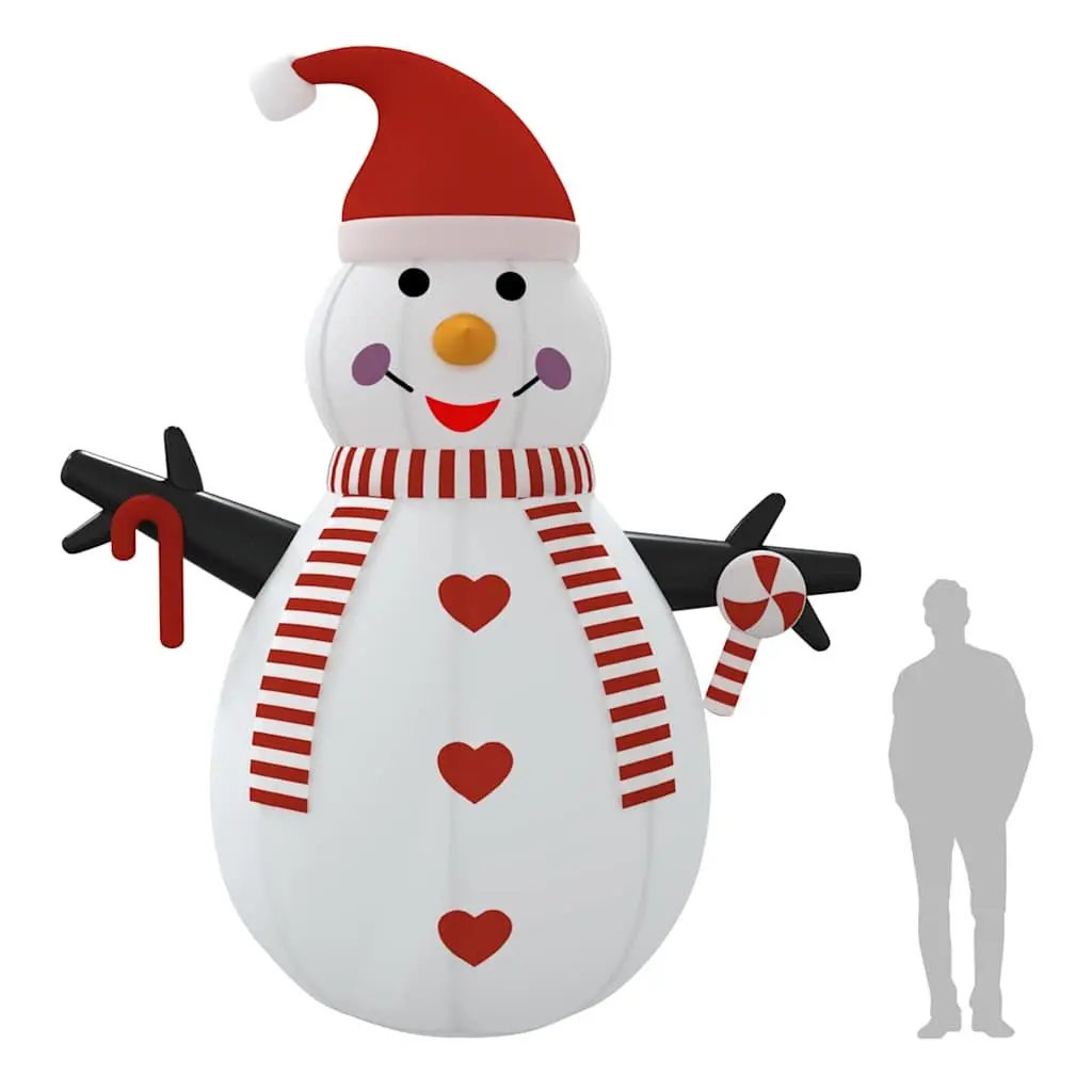 460cm Inflatable Snowman with LED Lights for Outdoor Use