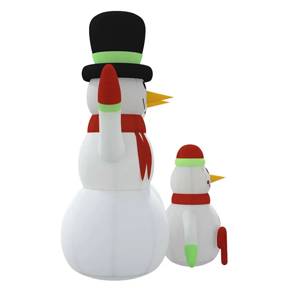 Inflatable Snowman Family Oxford Fabric 500cm Multicolour