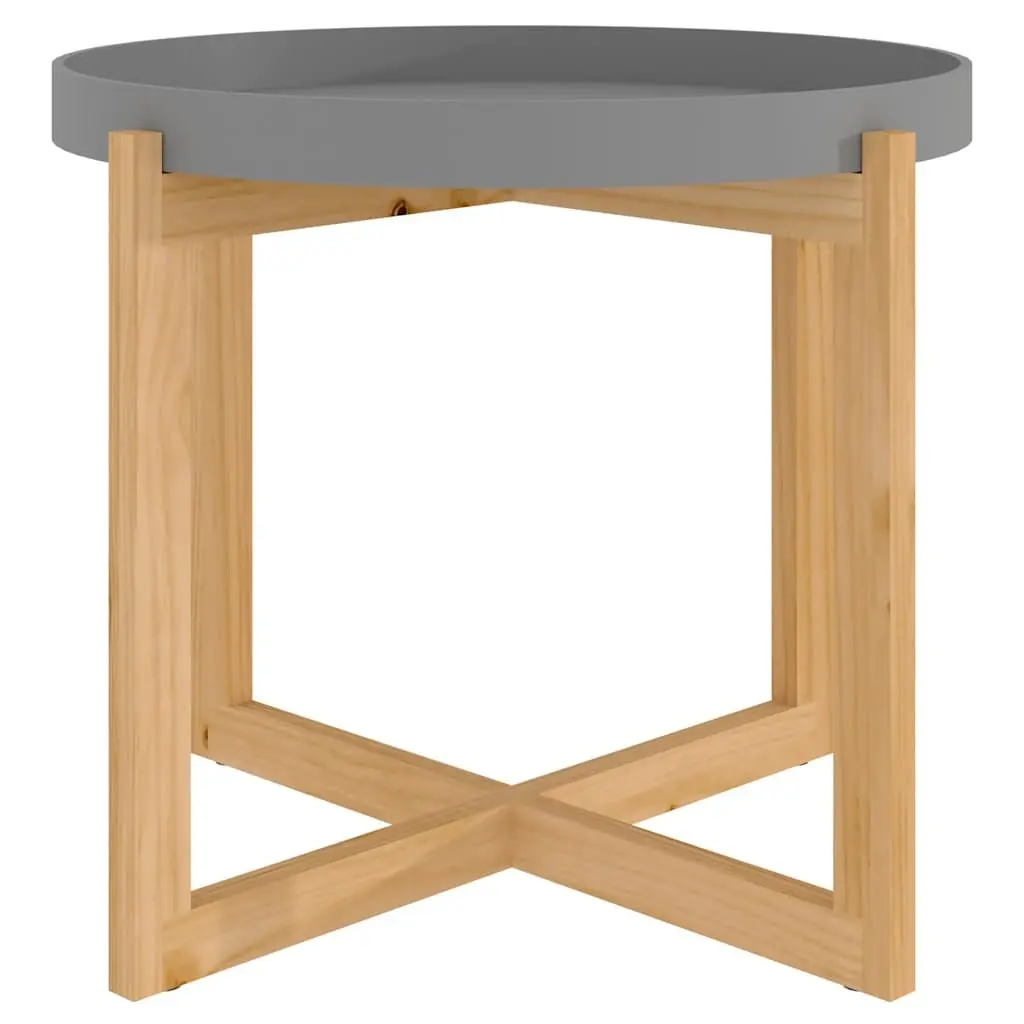Grey Coffee Table with Solid Pinewood Feet