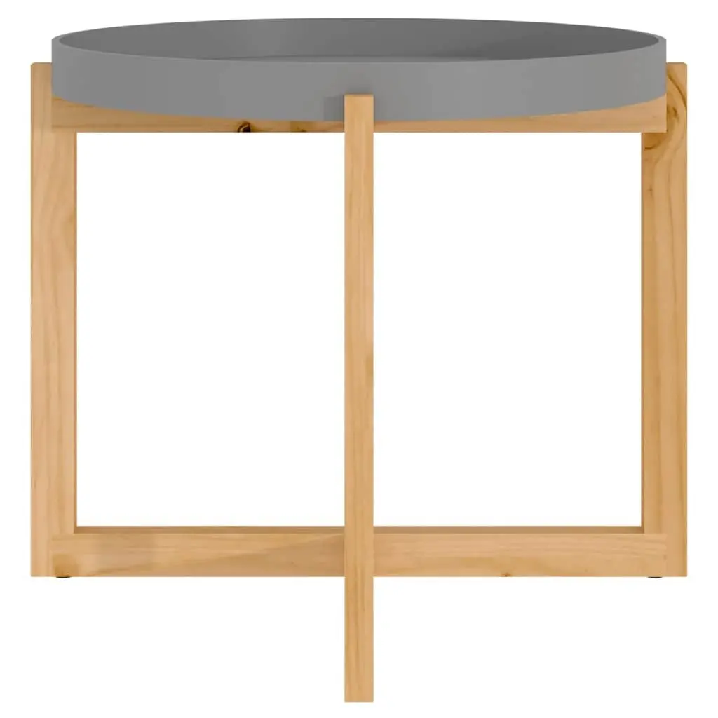 Grey Coffee Table with Solid Pinewood Feet