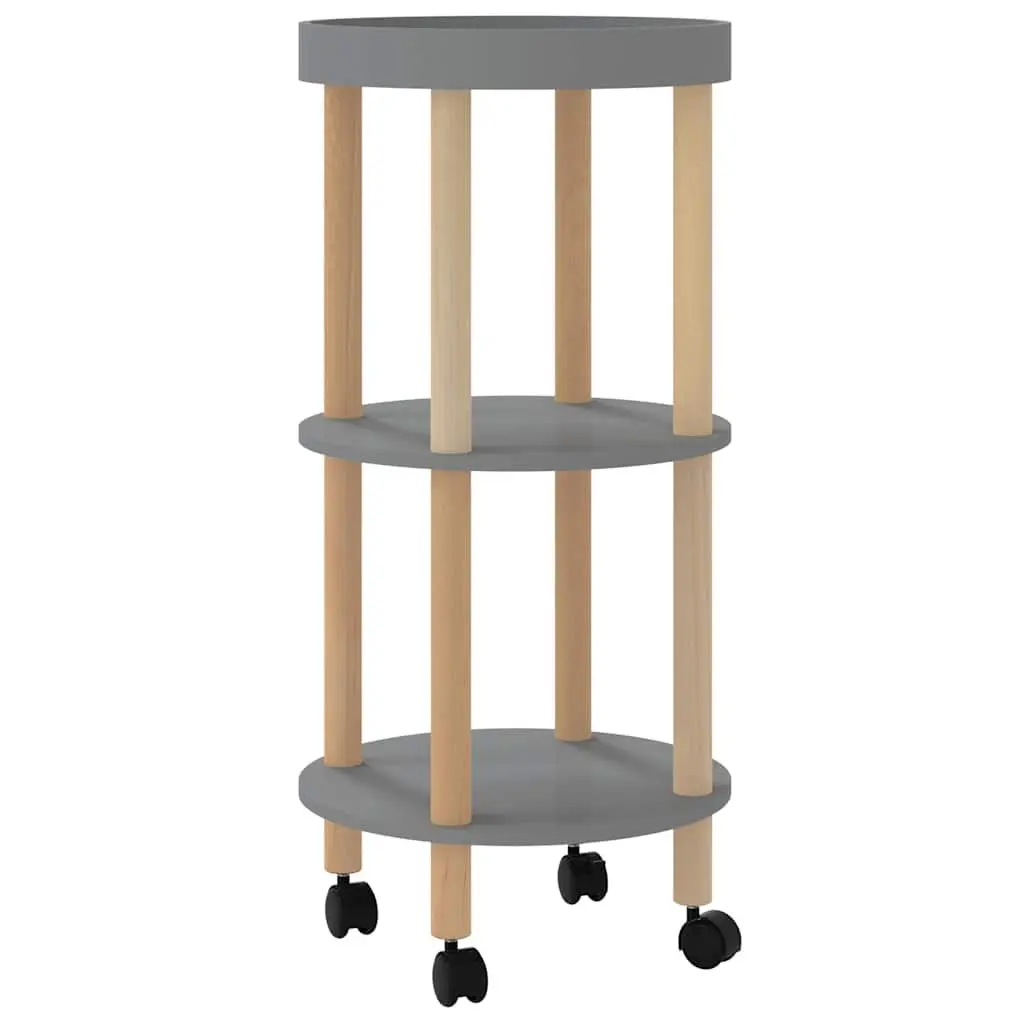 3-Tier Kitchen Trolley in Grey Engineered Wood