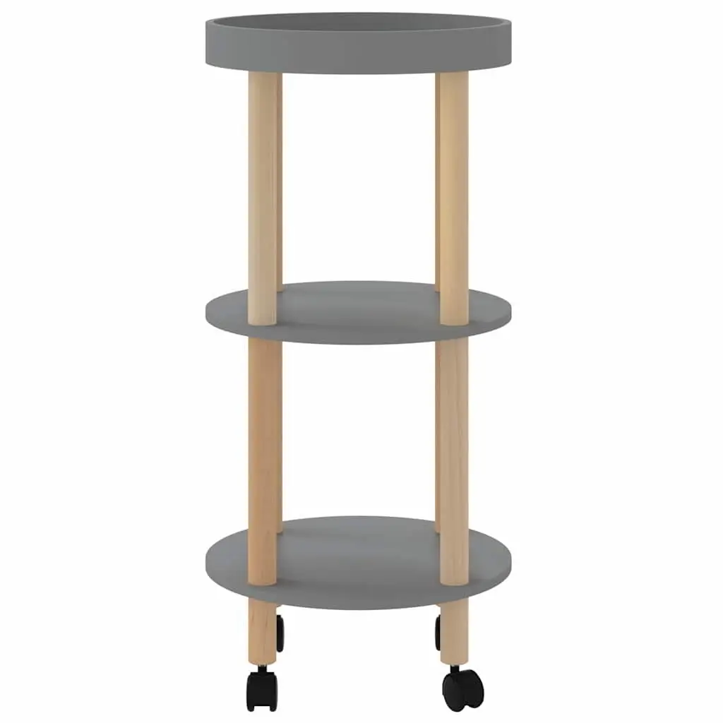 3-Tier Kitchen Trolley in Grey Engineered Wood