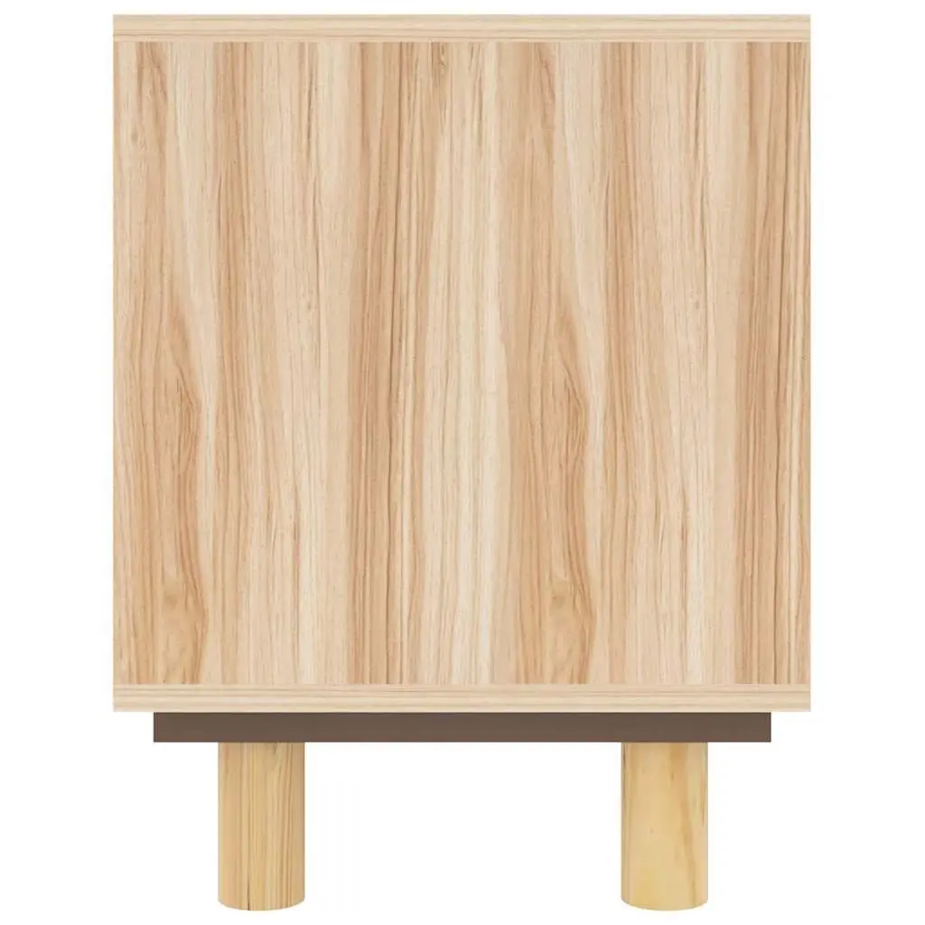 Brown TV Cabinet with Ample Storage Compartment
