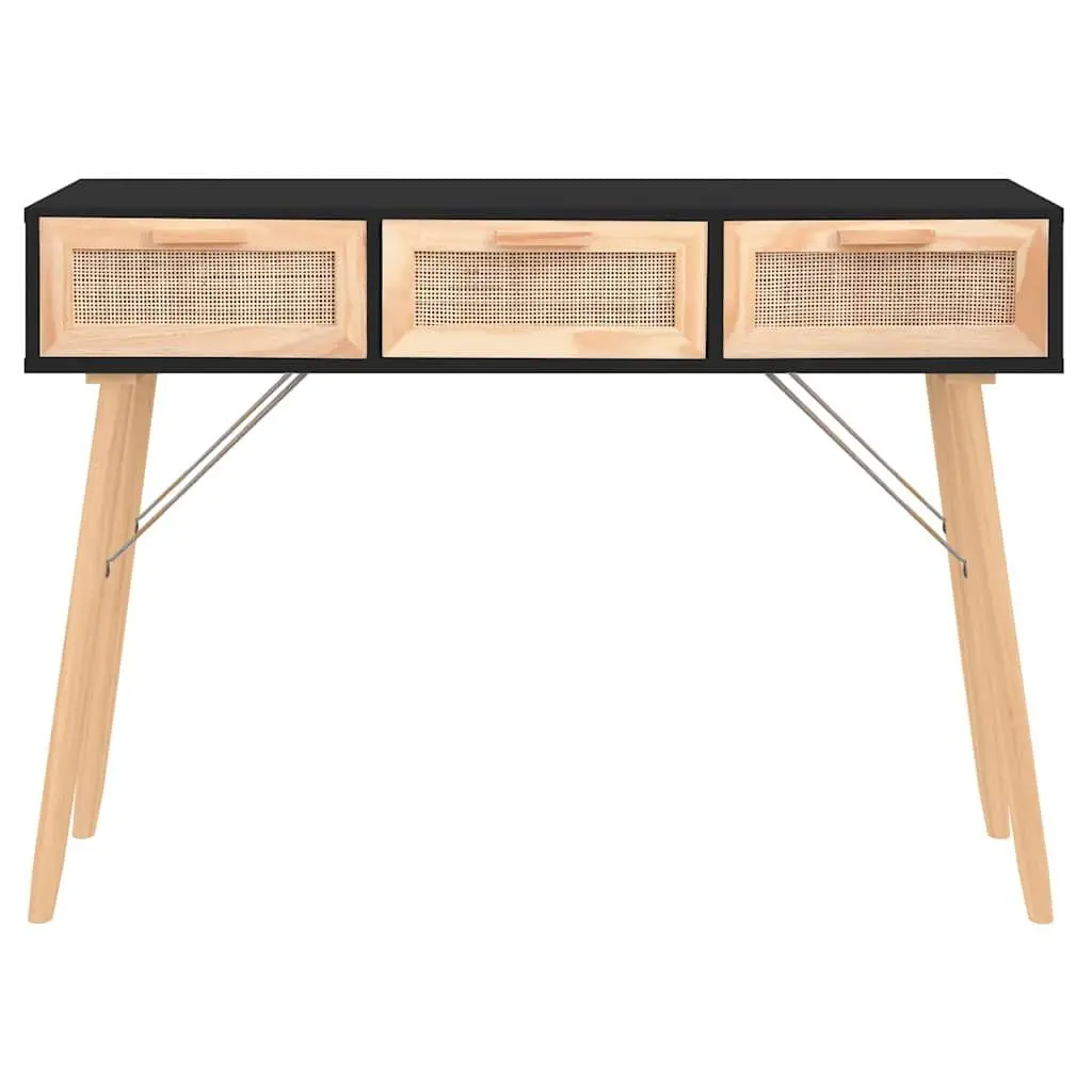 Black Console Table 105x30x75 cm with Storage