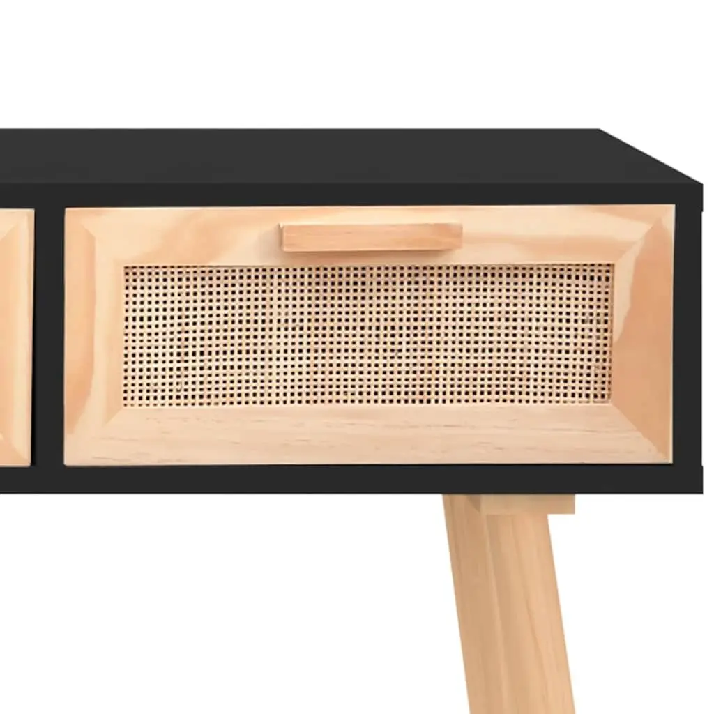Black Console Table 105x30x75 cm with Storage