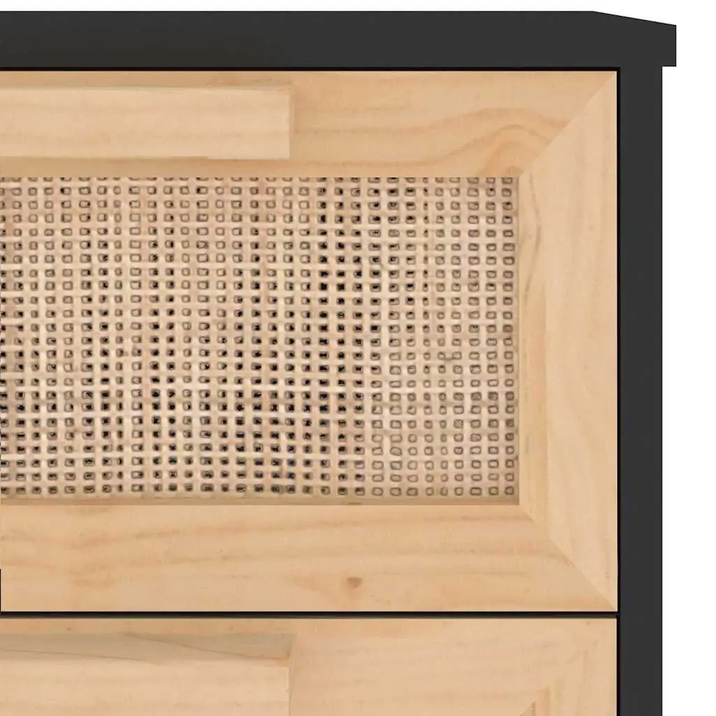 Black Sideboard Storage Cabinet with 4 Drawers