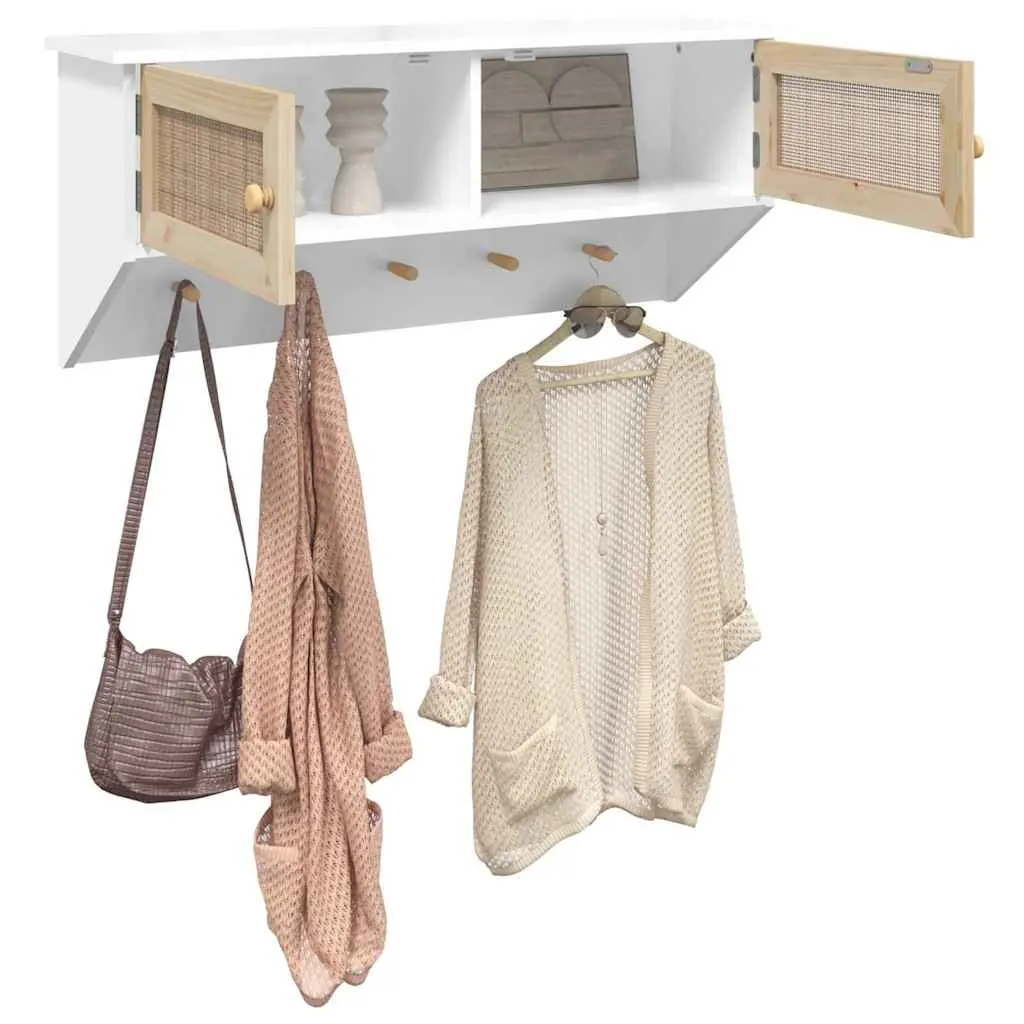 Scandinavian Wall-Mounted Coat Rack with Hooks