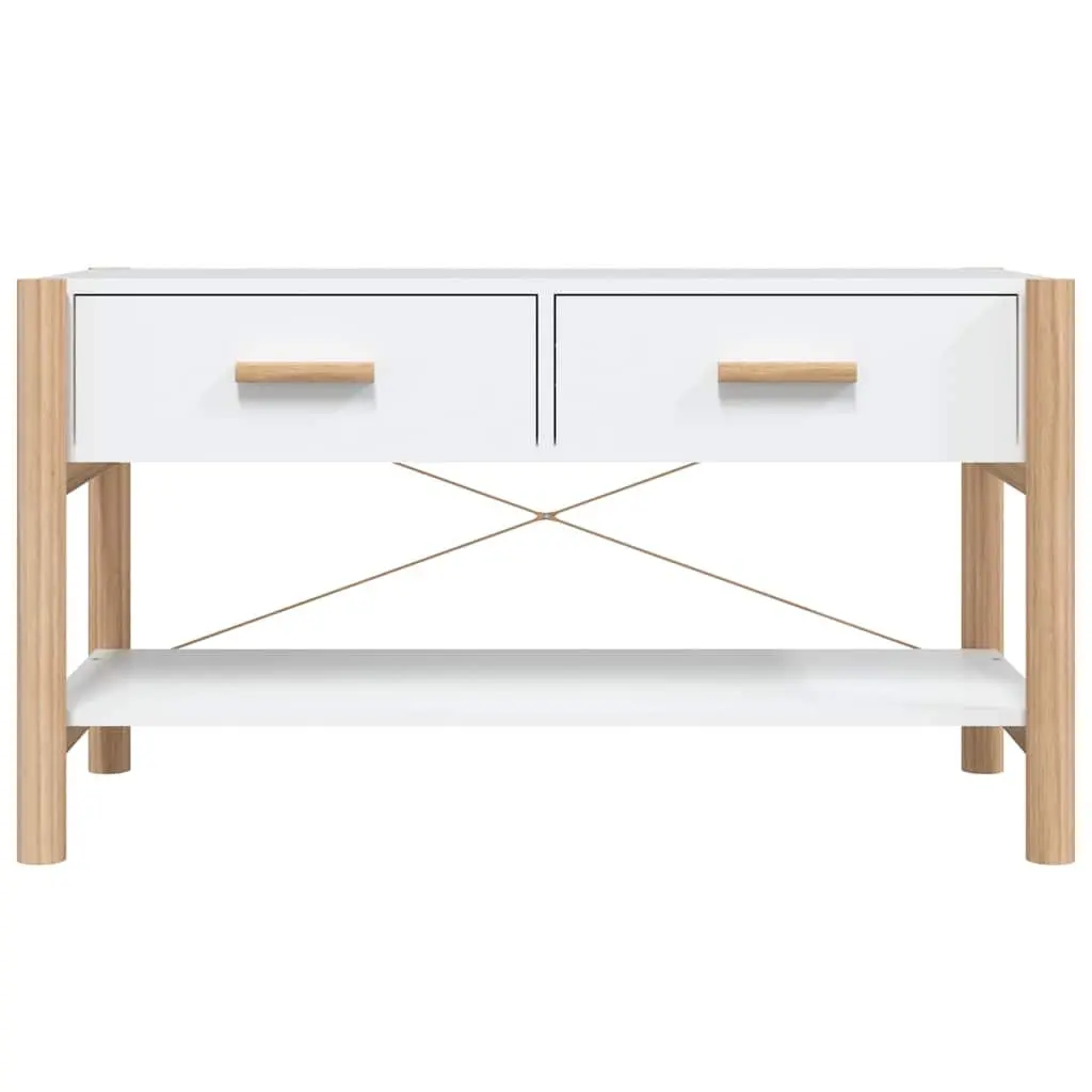 White TV Cabinet 82x38x45 cm with Solid Legs