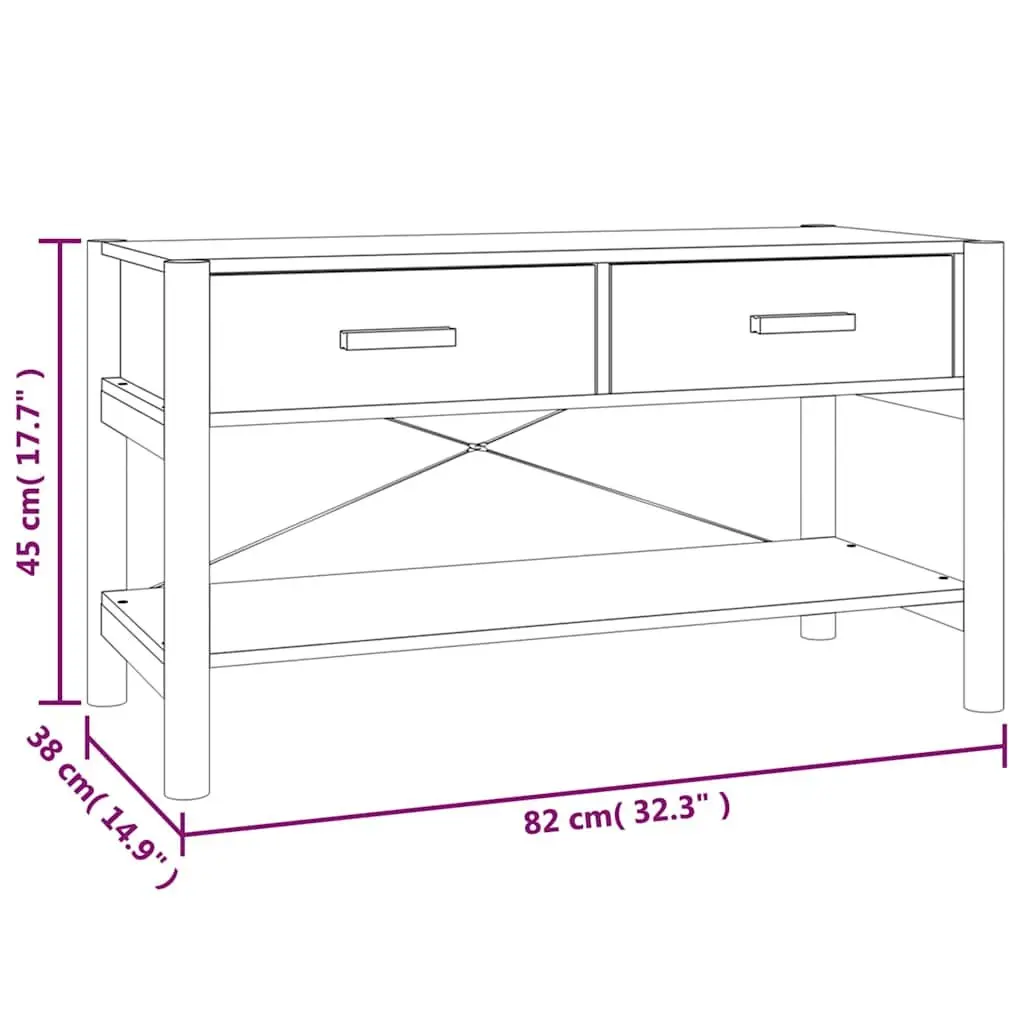 White TV Cabinet 82x38x45 cm with Solid Legs