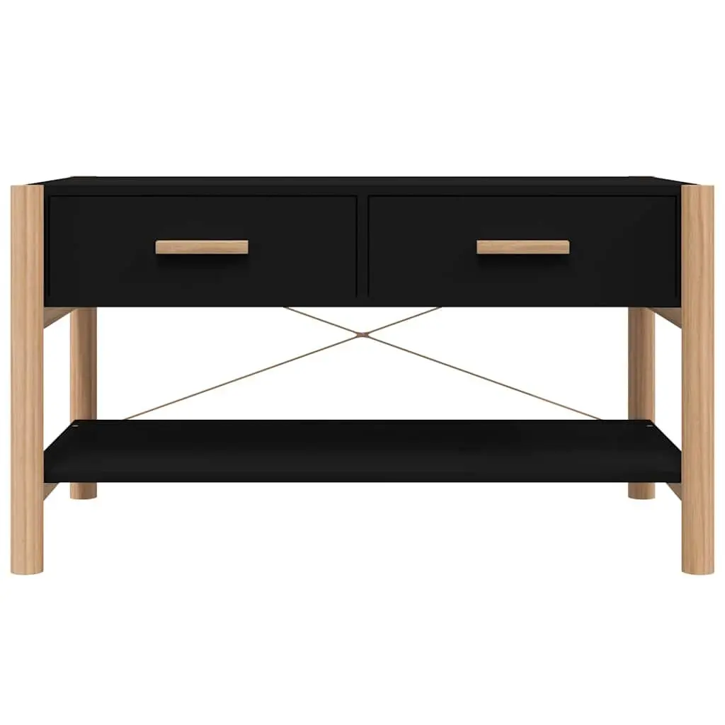 Black Coffee Table with Storage for Living Room