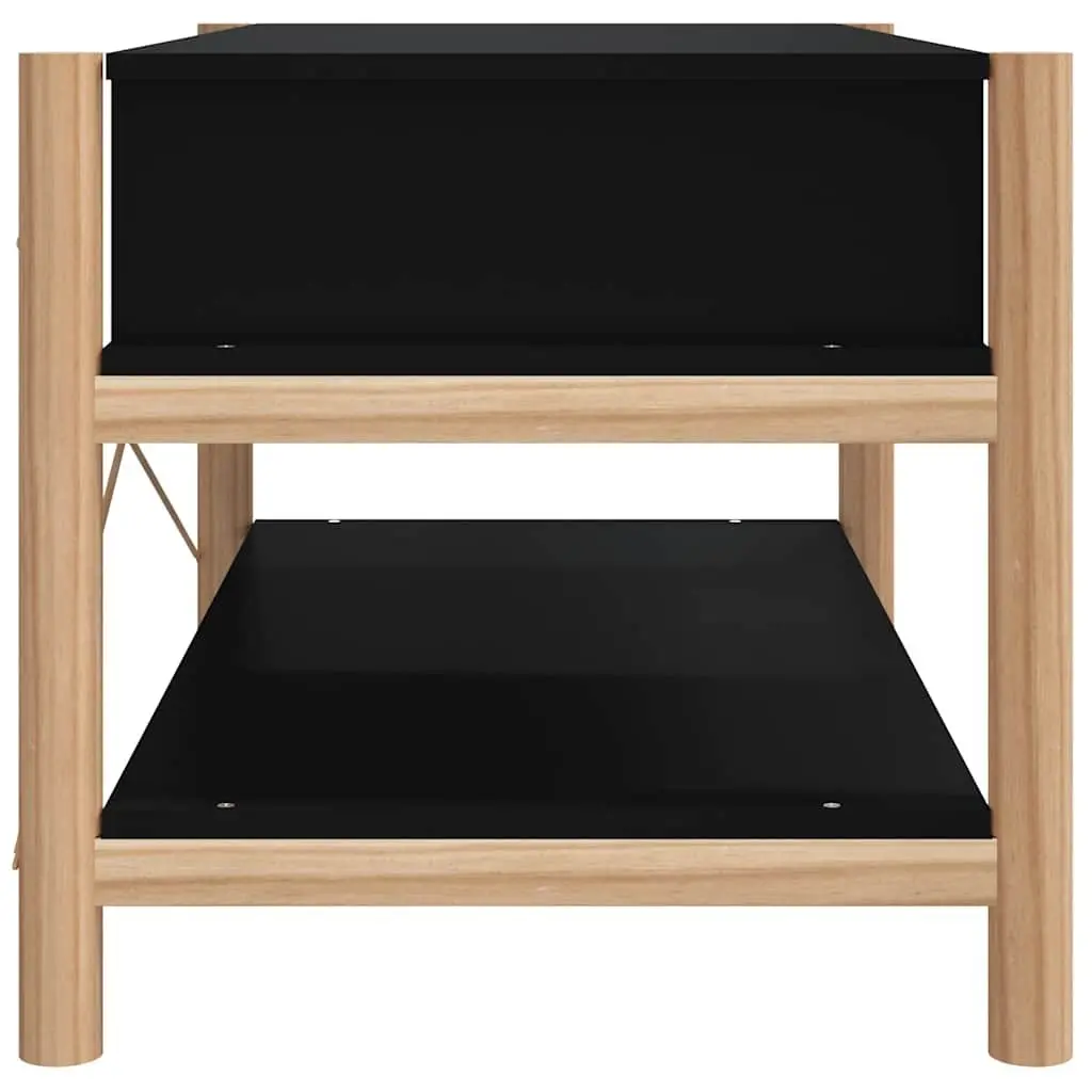 Black Coffee Table with Storage for Living Room
