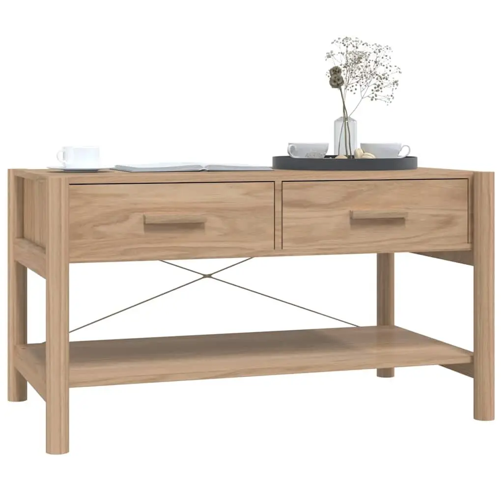 Brown Engineered Wood Coffee Table with Storage