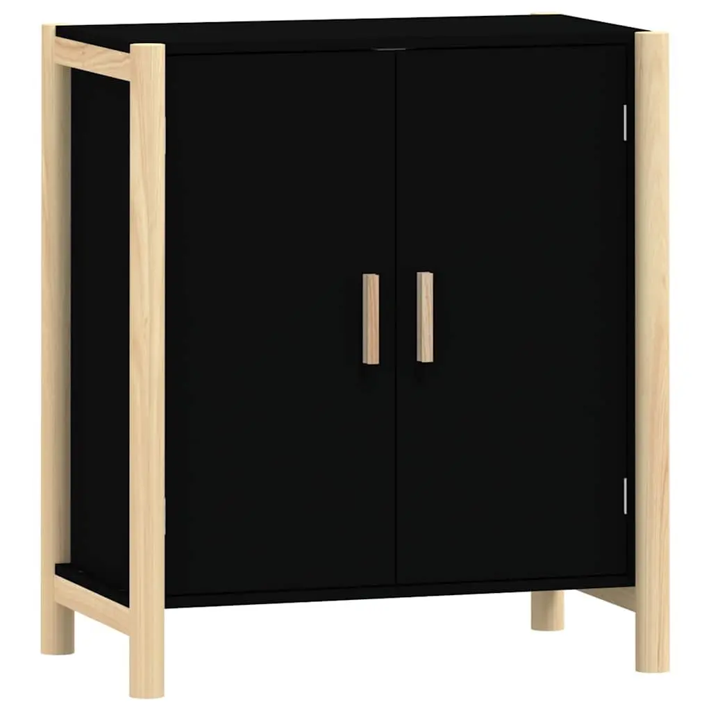 Black Sideboard Cabinet with Sturdy Build