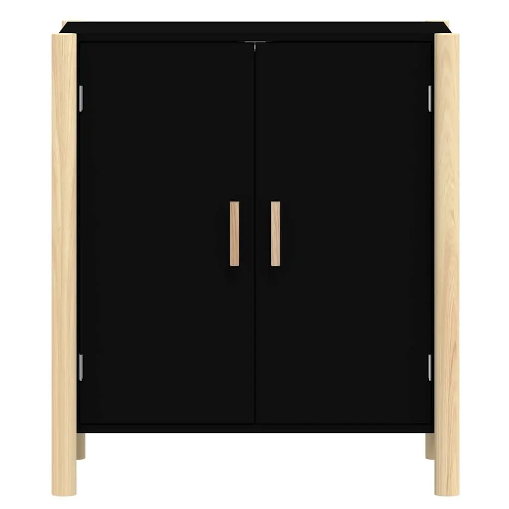 Black Sideboard Cabinet with Sturdy Build