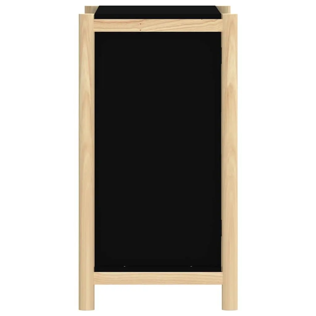 Black Sideboard Cabinet with Sturdy Build
