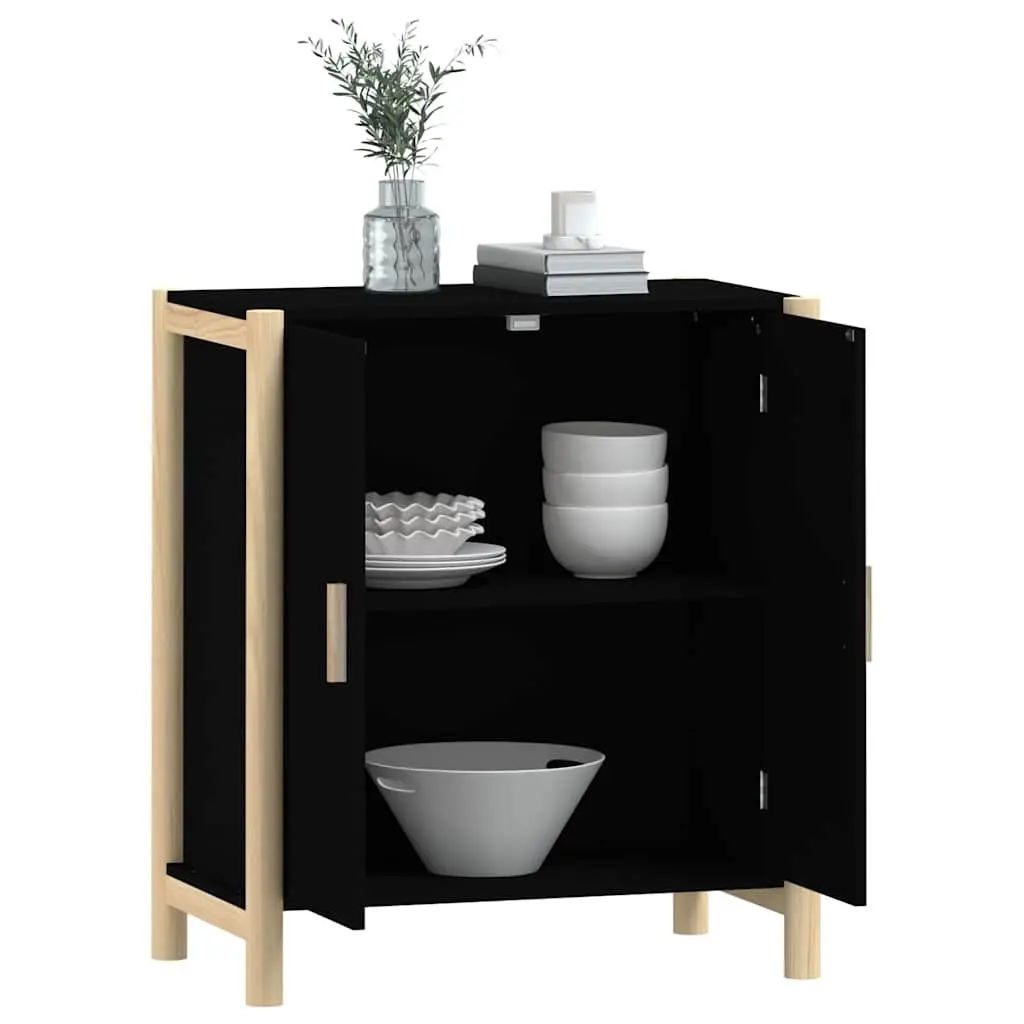 Black Sideboard Cabinet with Sturdy Build