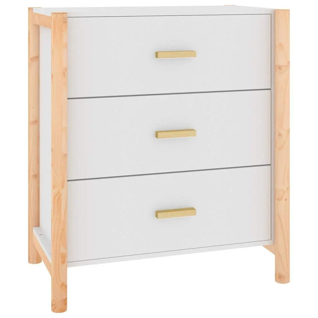 White Sideboard Storage Cabinet 62x38x70cm