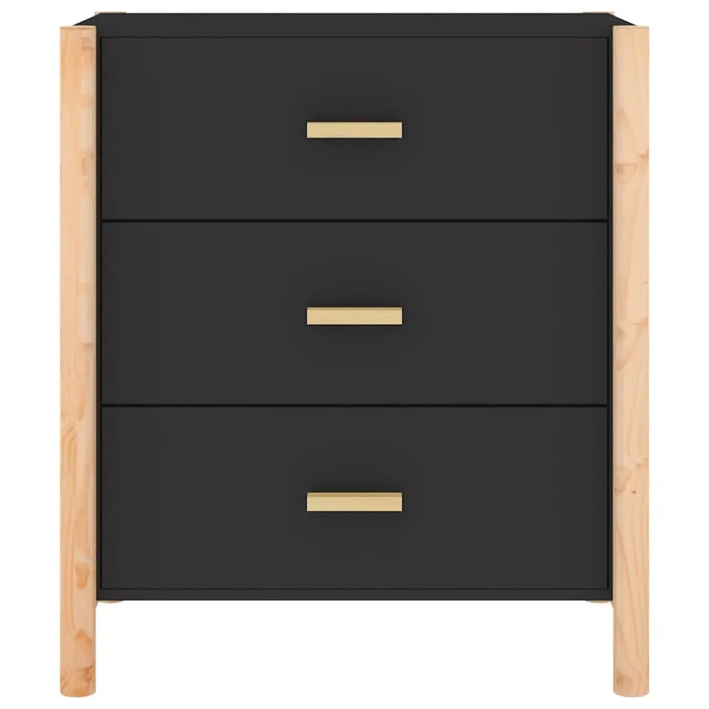 Black Sideboard with Storage 62x38x70 cm