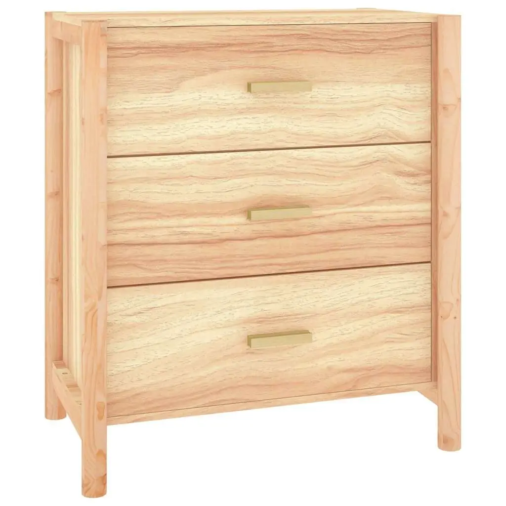 Brown Sideboard 62x38x70 cm with Solid Wood Leg