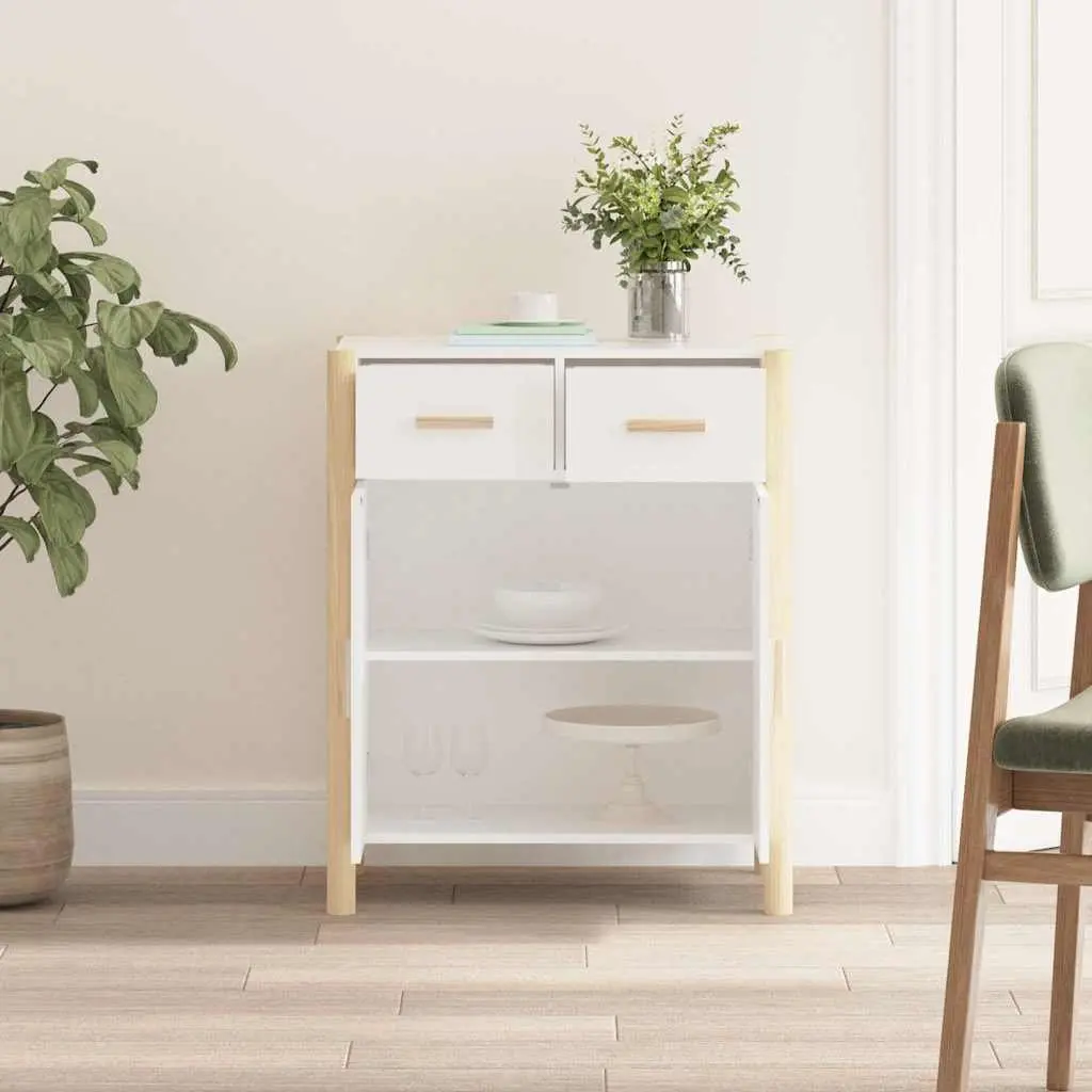 Sideboard Engineered Wood 62x38x75cm White