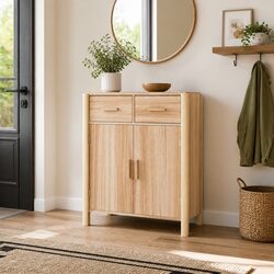 Durable Brown Sideboard 62x38x75cm Storage Cabinet