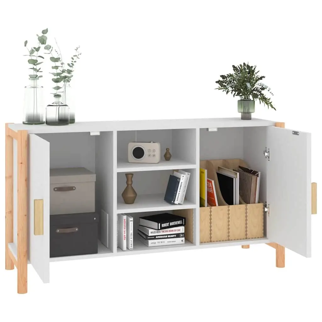 White Sideboard 107x38x60cm Storage Cabinet