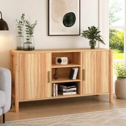 Brown Sideboard Cabinet 107x38x60 cm with Solid Legs