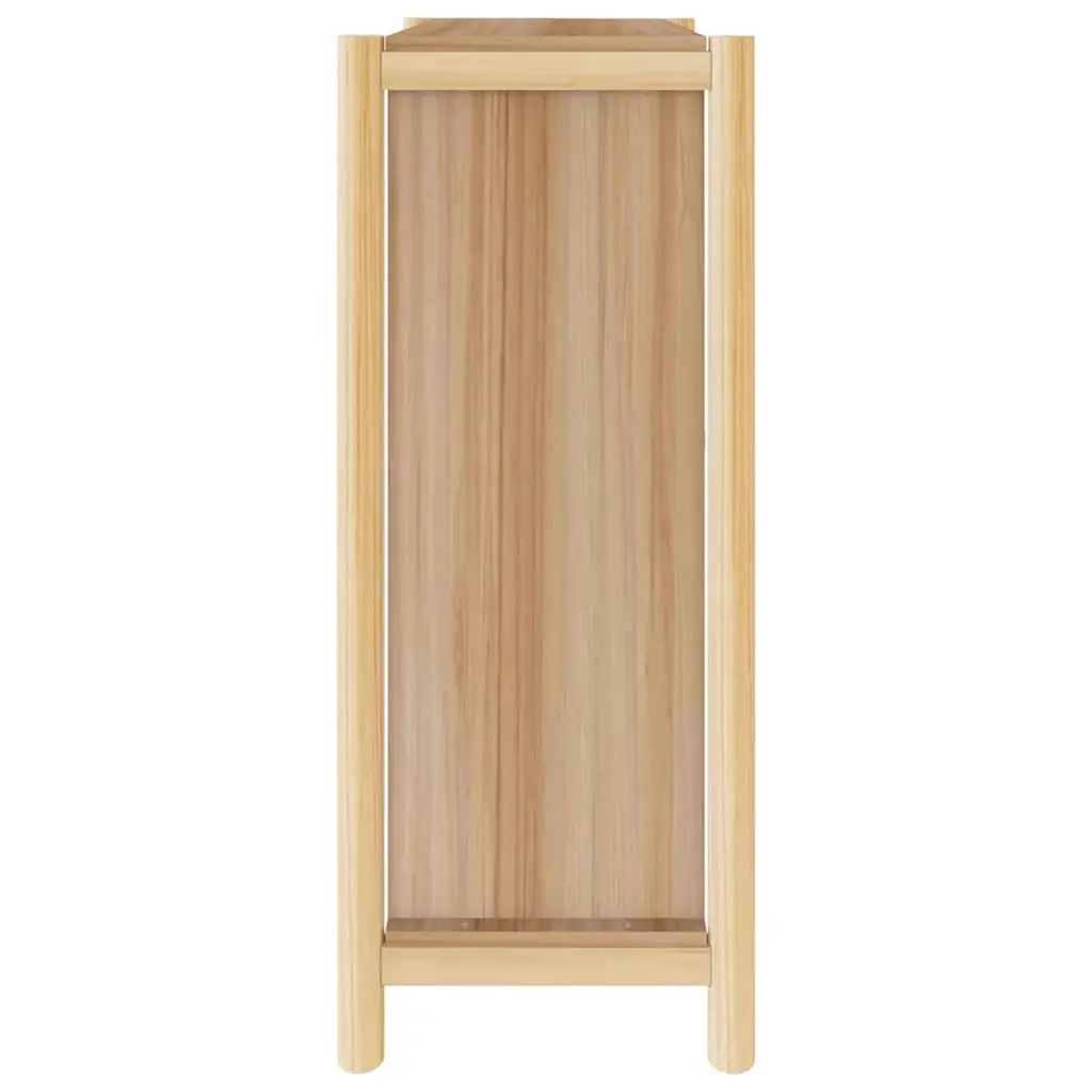 Shoe Storage Organiser Cabinet Brown Engineered Wood 80cm Height 57.5cm Width 33cm Depth