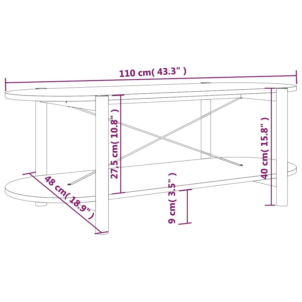 Black Coffee Table with Solid Wood Legs