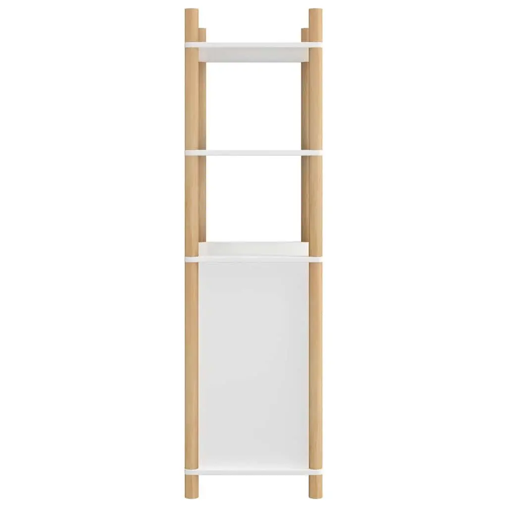 Highboard Engineered Wood 60x40x141 cm White Storage Cabinet Sideboard Buffet