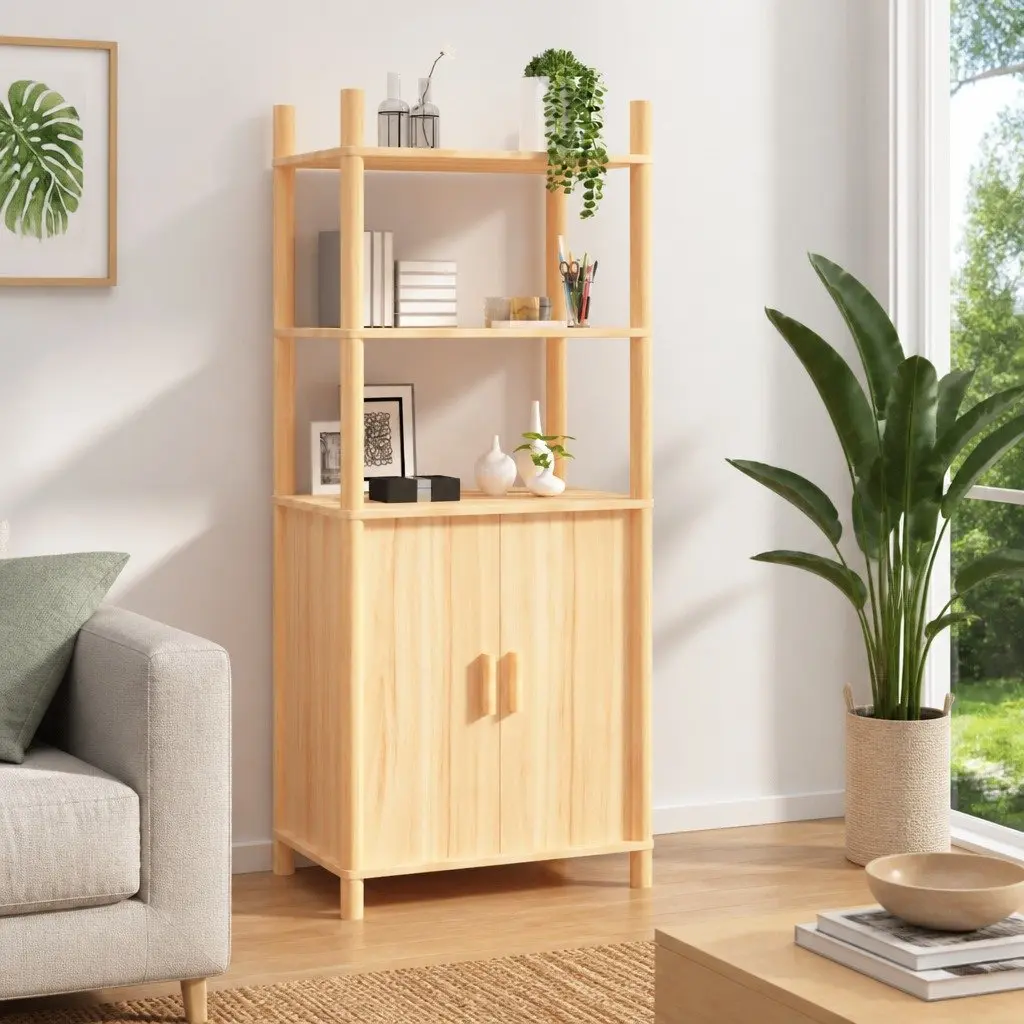 Highboard Storage Cabinet 60x40x141cm Brown