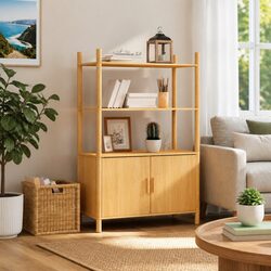 Stylish Highboard Sideboard Cabinet with Storage Brown 80x40x121cm
