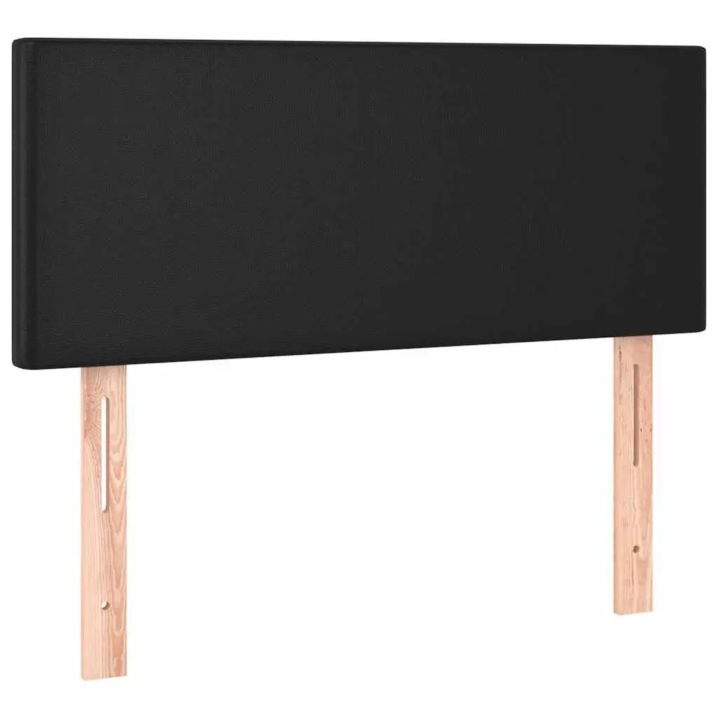 Black Faux Leather Headboard with Adjustable Height