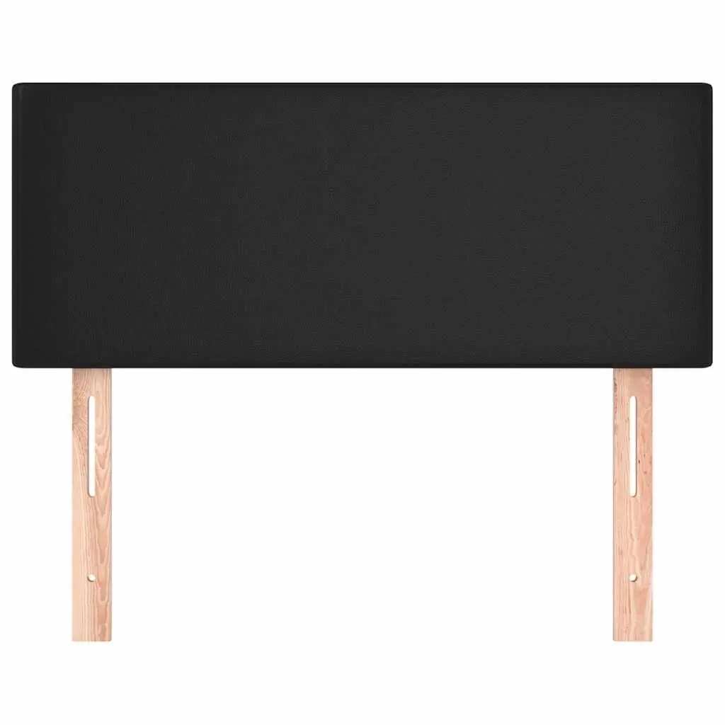 Black Faux Leather Headboard with Adjustable Height