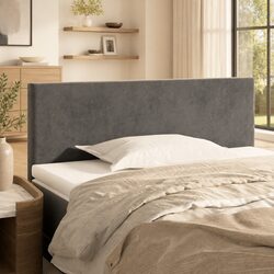 Stylish Grey Velvet Headboard 100 cm for Strong Support