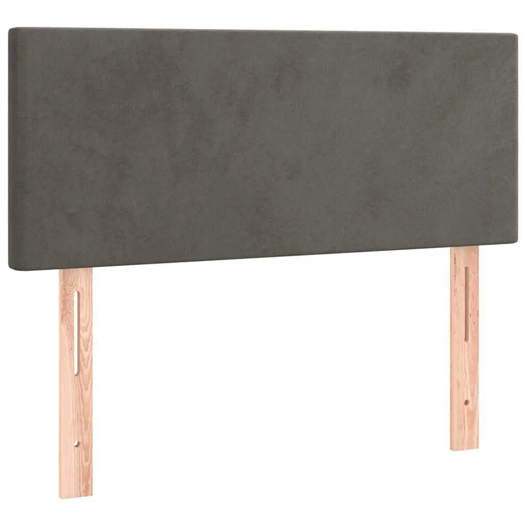 Headboard Velvet 100 cm Grey Upholstered Bed Head