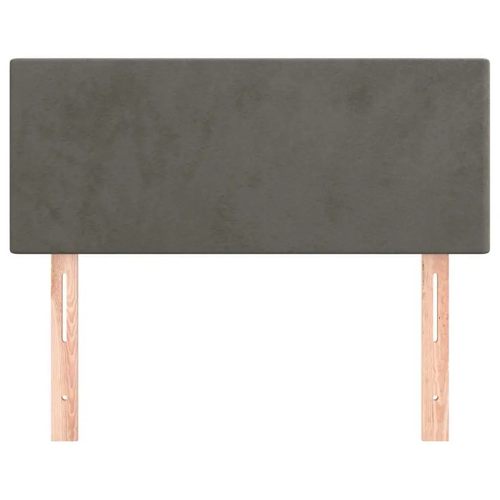 Headboard Velvet 100 cm Grey Upholstered Bed Head