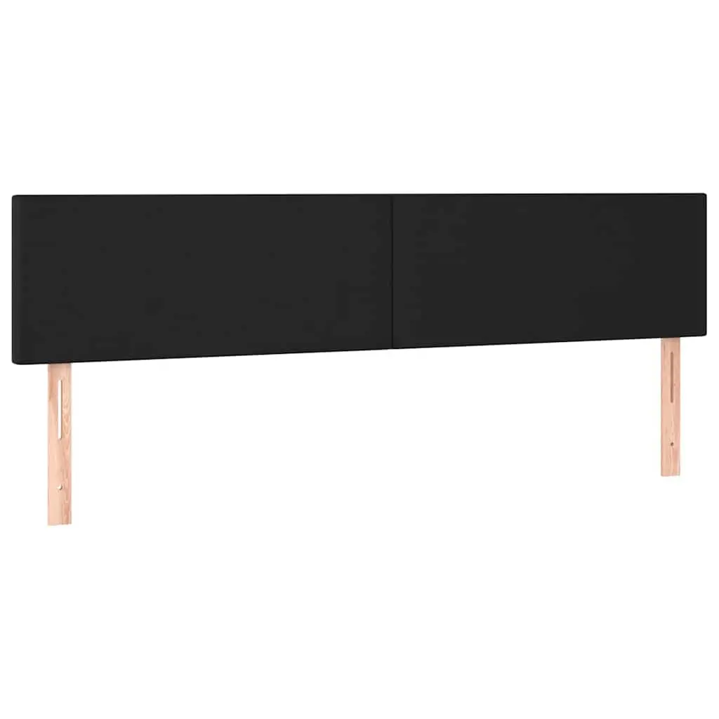 Black Faux Leather Headboard with Adjustable Height
