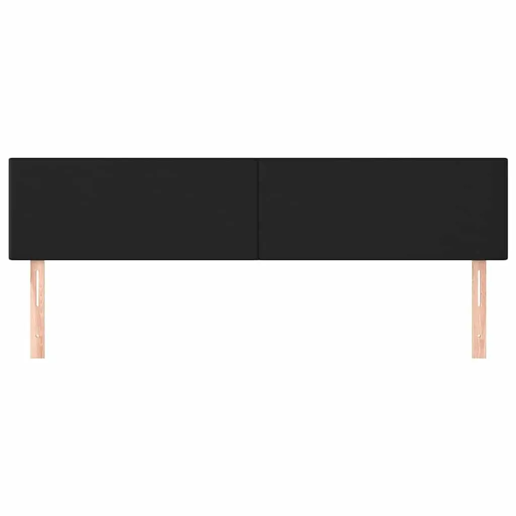 Black Faux Leather Headboard with Adjustable Height