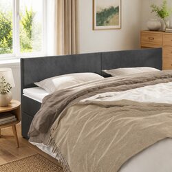 Stylish Dark Grey Velvet Headboard for Your Bed Frame