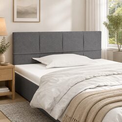 Stylish Dark Grey Headboard with Adjustable Height