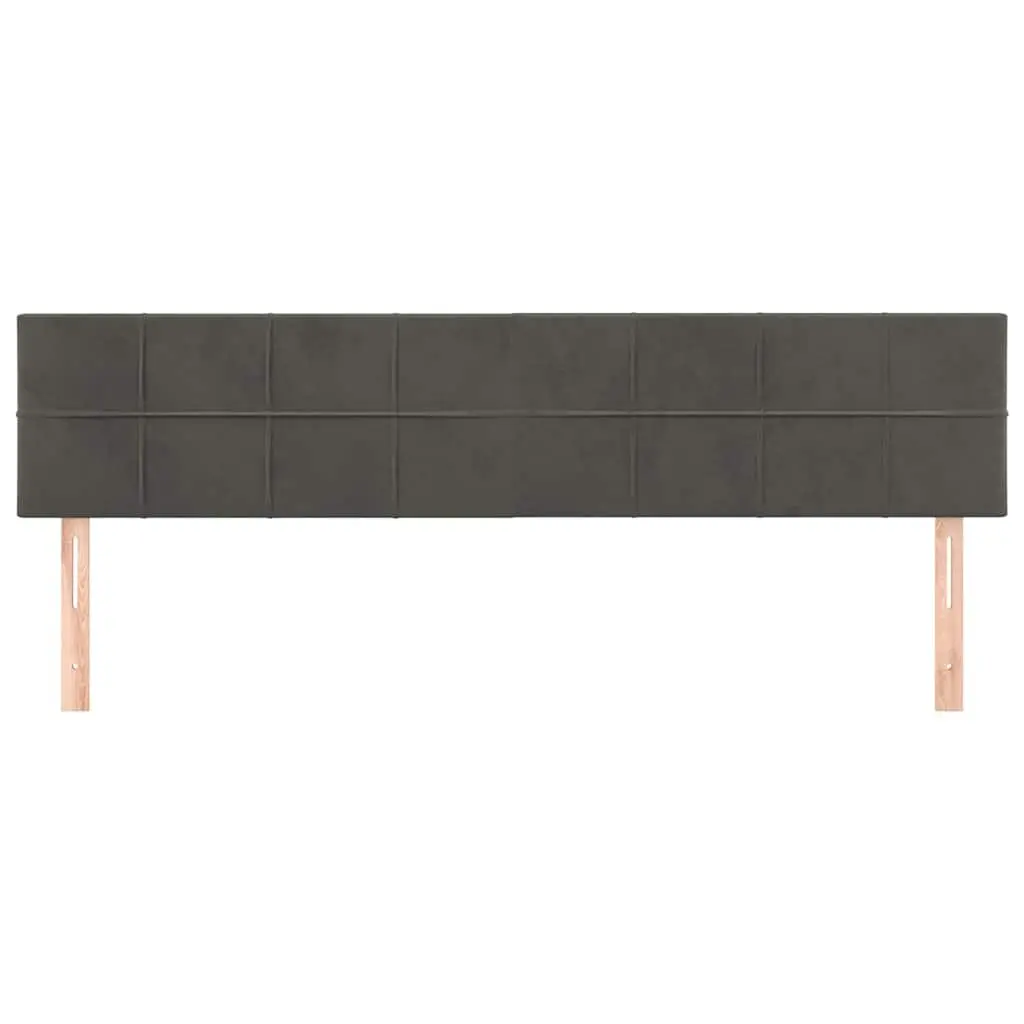 Adjustable Height Grey Velvet Headboard