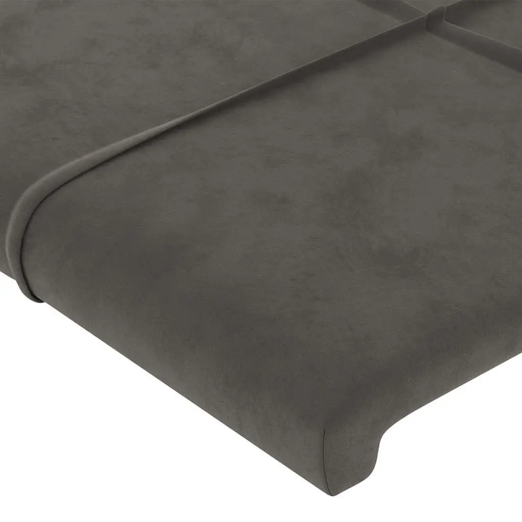 Adjustable Height Grey Velvet Headboard